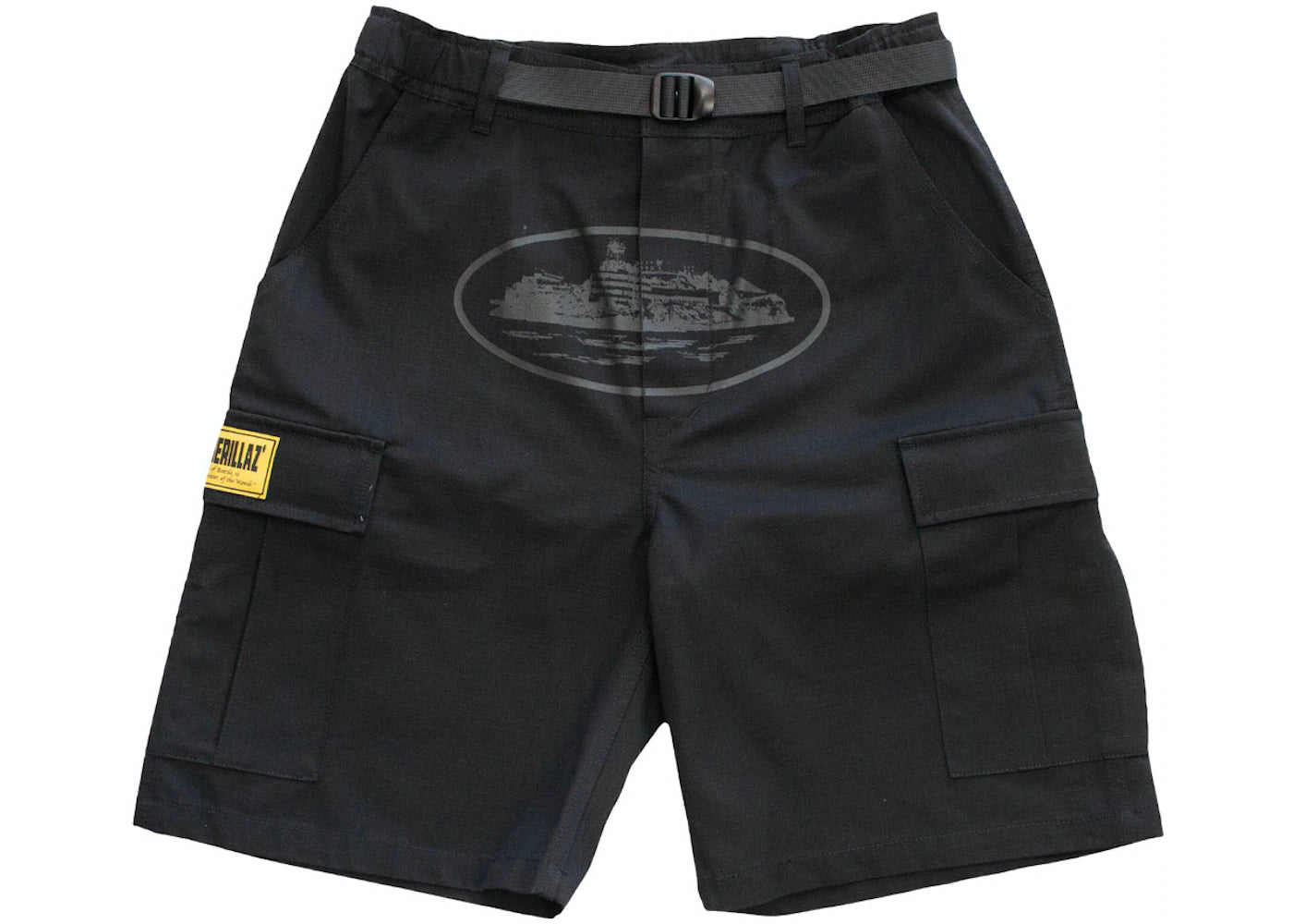 Corteiz Cargo Shorts Triple Black