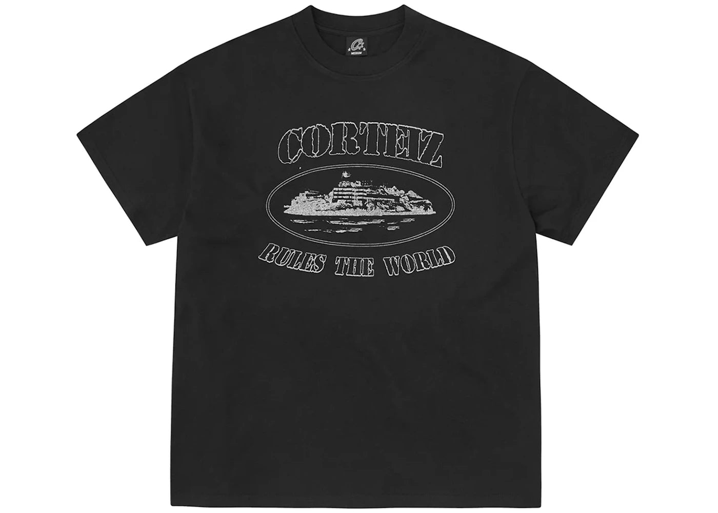 Corteiz T Shirt Alcatraz Reflective Triple Black