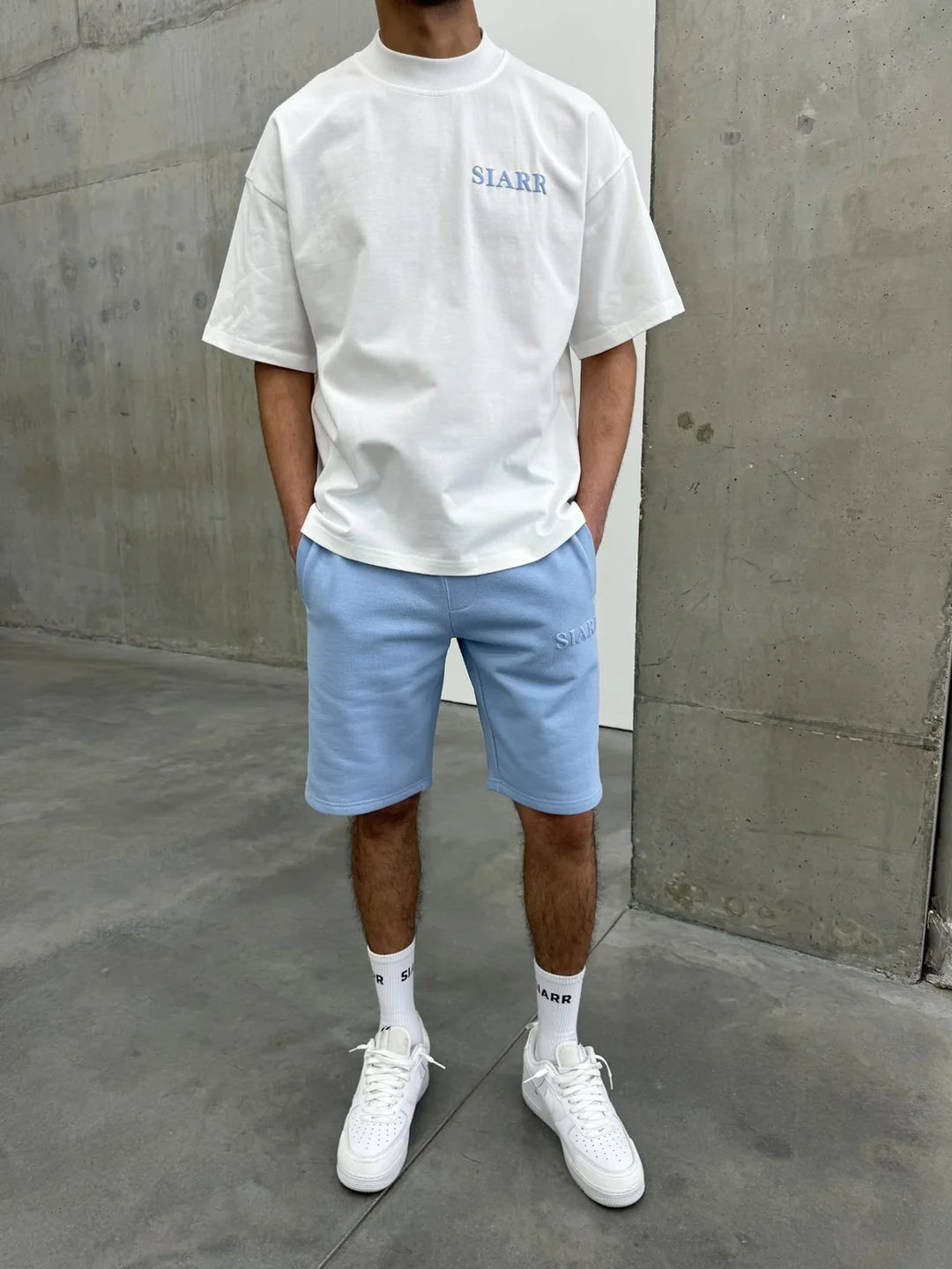 SIARR Puff T Shirt White Blue