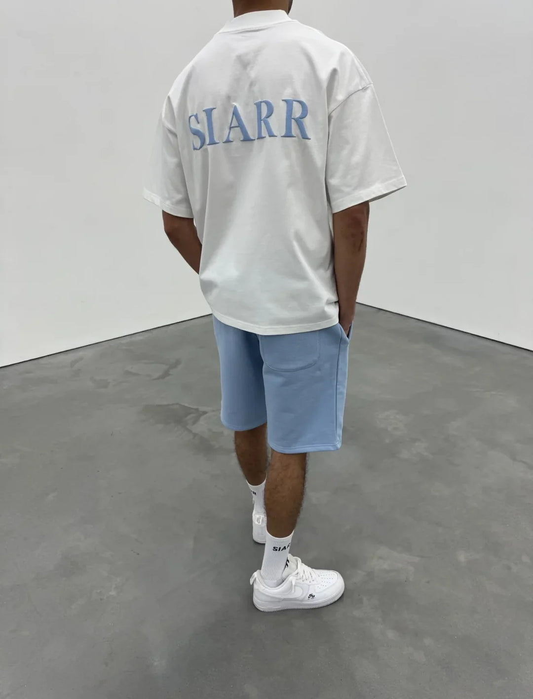 SIARR Puff T Shirt White Blue