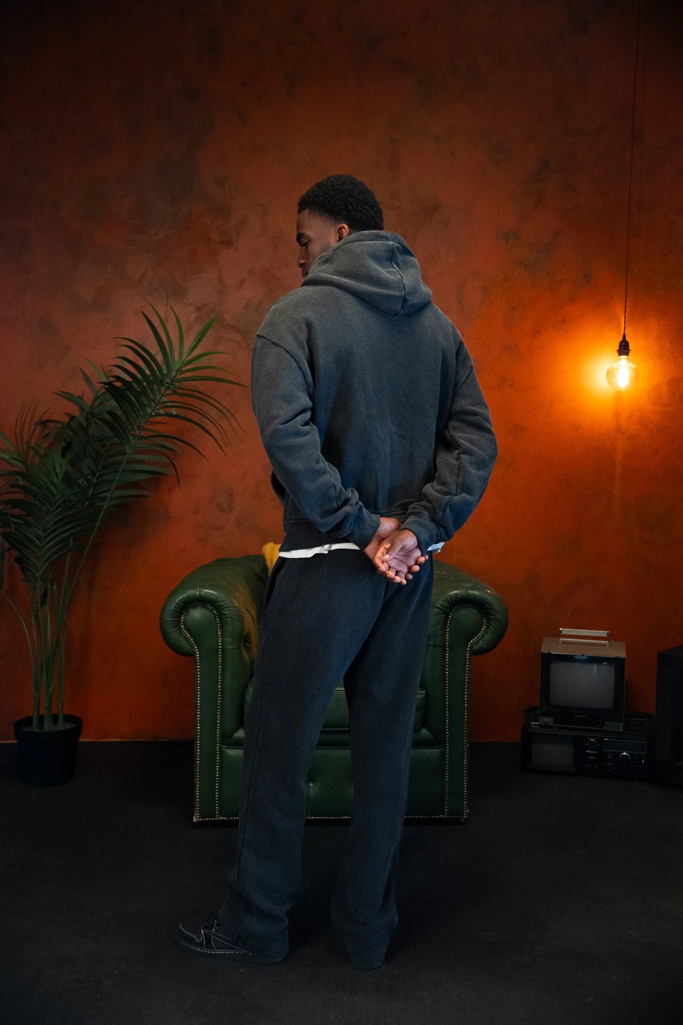 SIARR Washed Zip Through Hoodie Washed Back