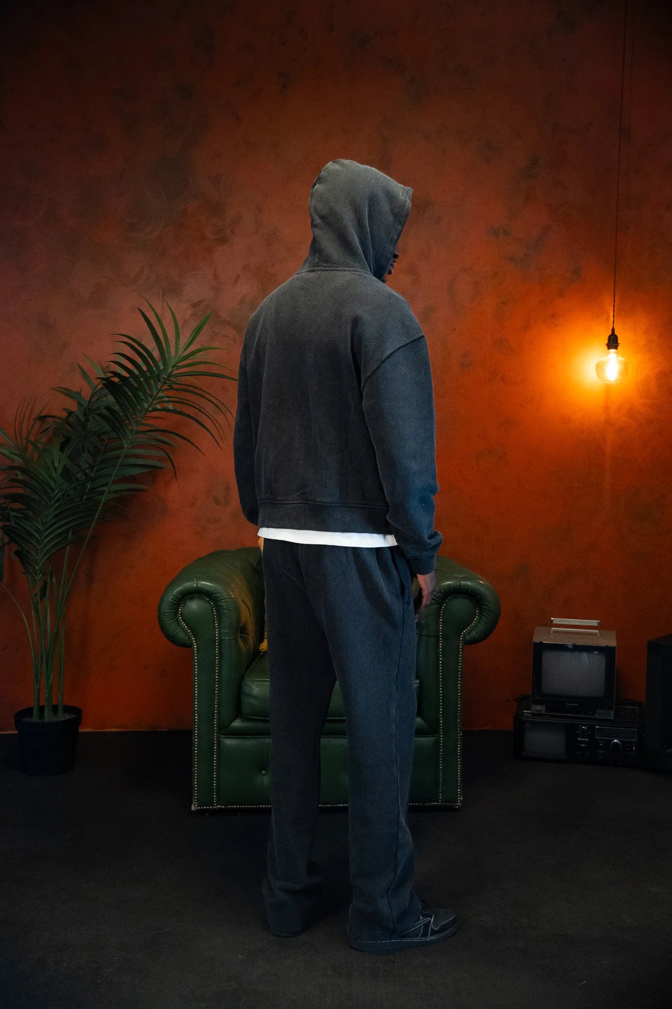 SIARR Washed Zip Through Hoodie Washed Back