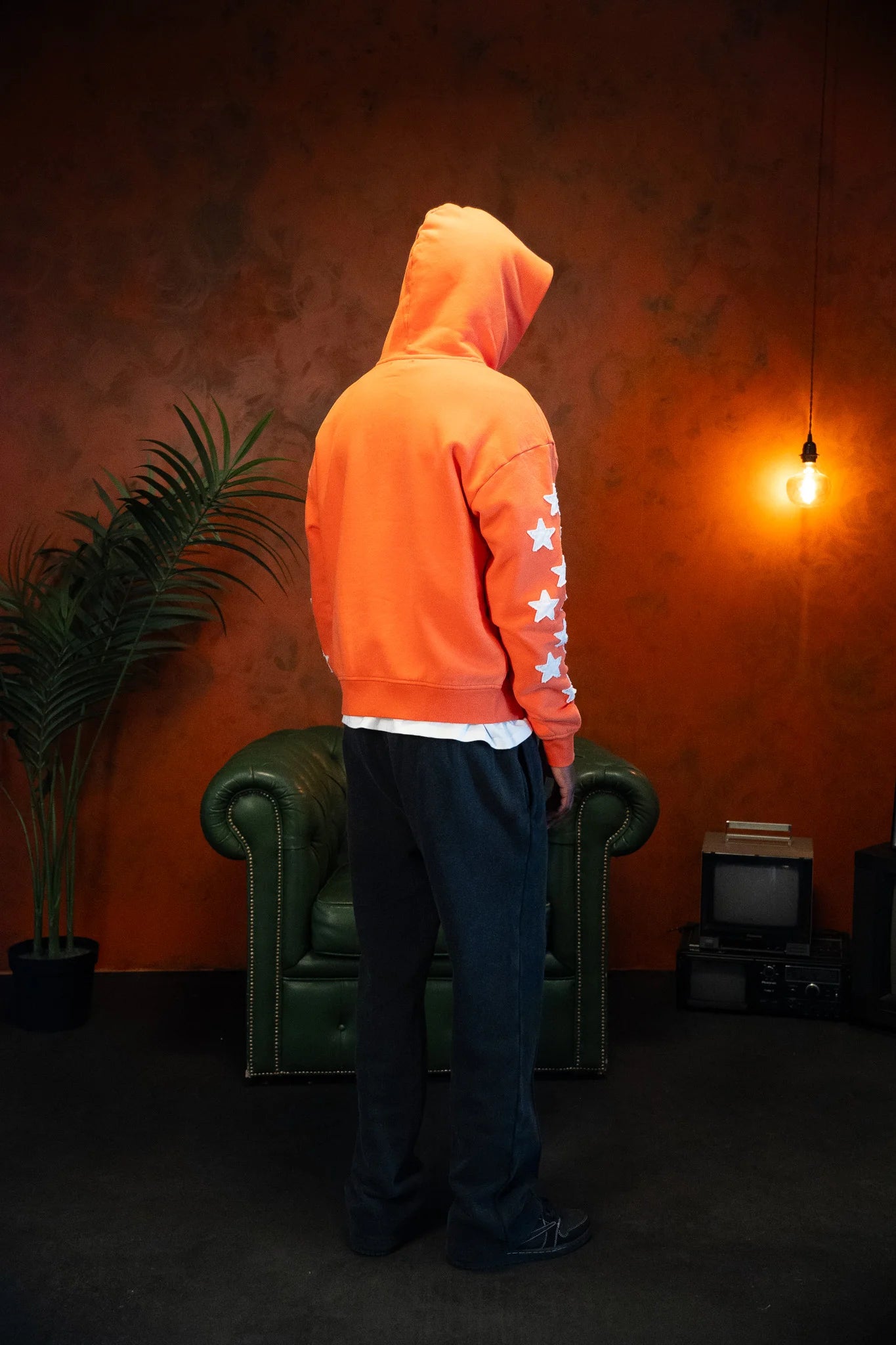 SIARR Applique Hoodie Orange