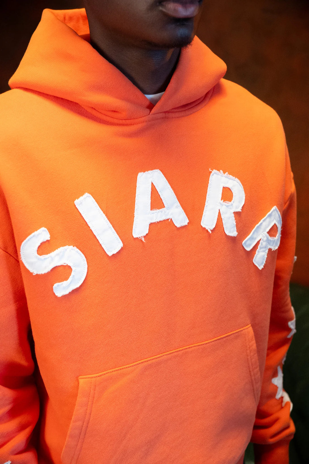 SIARR Applique Hoodie Orange