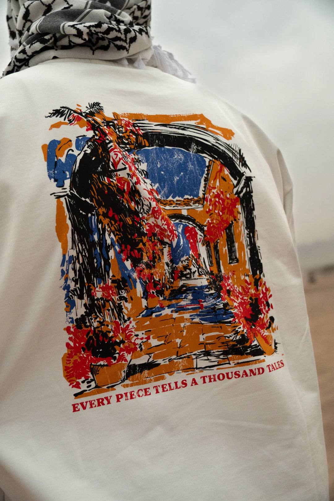 SIARR Floral Long Sleeve T Shirt Off White