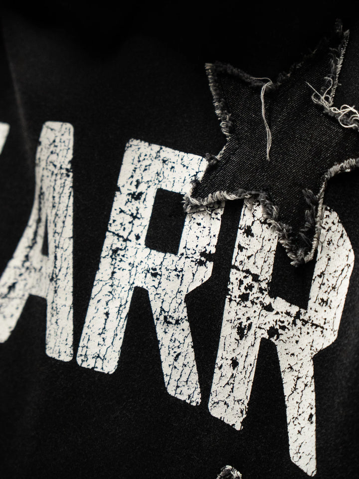 SIARR Star Hoodie Washed Black
