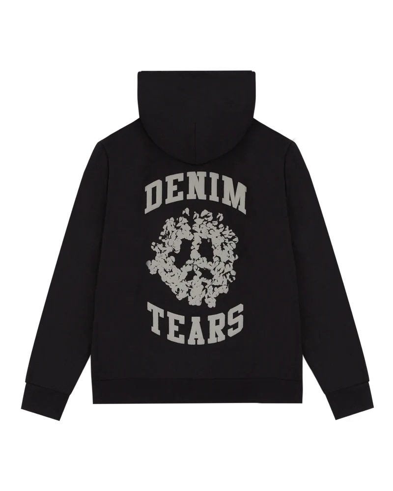 Denim Tears Hoodie Zip Up University Black – Flip Supply