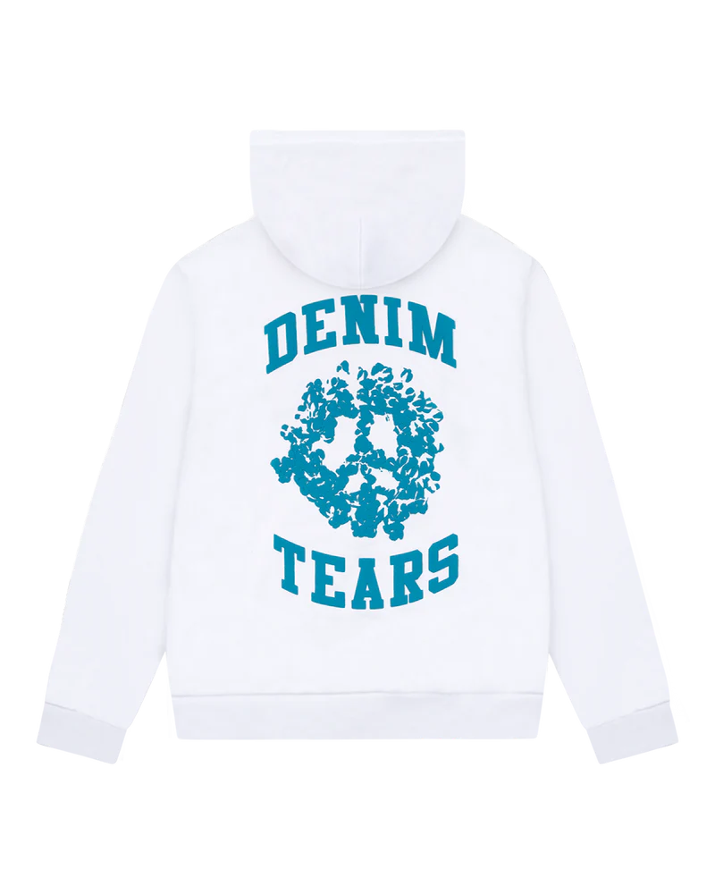 Denim Tears Hoodie Zip Up University White