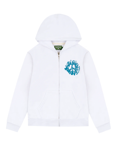 Denim Tears Hoodie Zip Up University White – Flip Supply