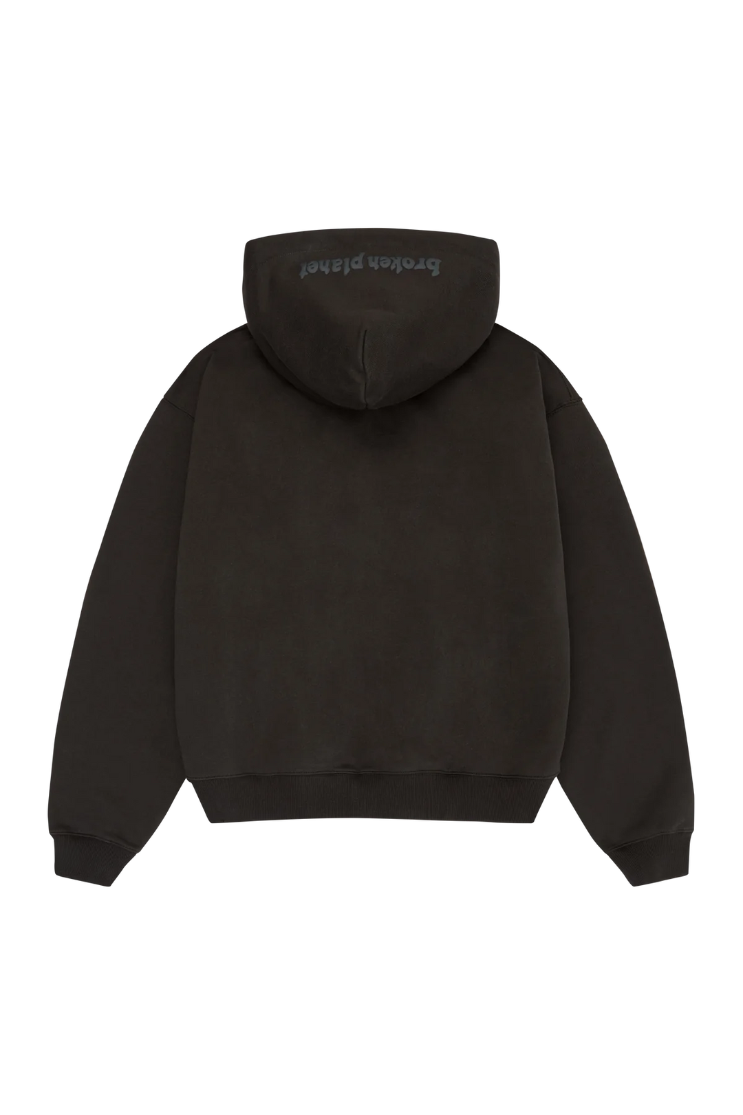 Broken Planet Market Soot Black Zip Up Hoodie