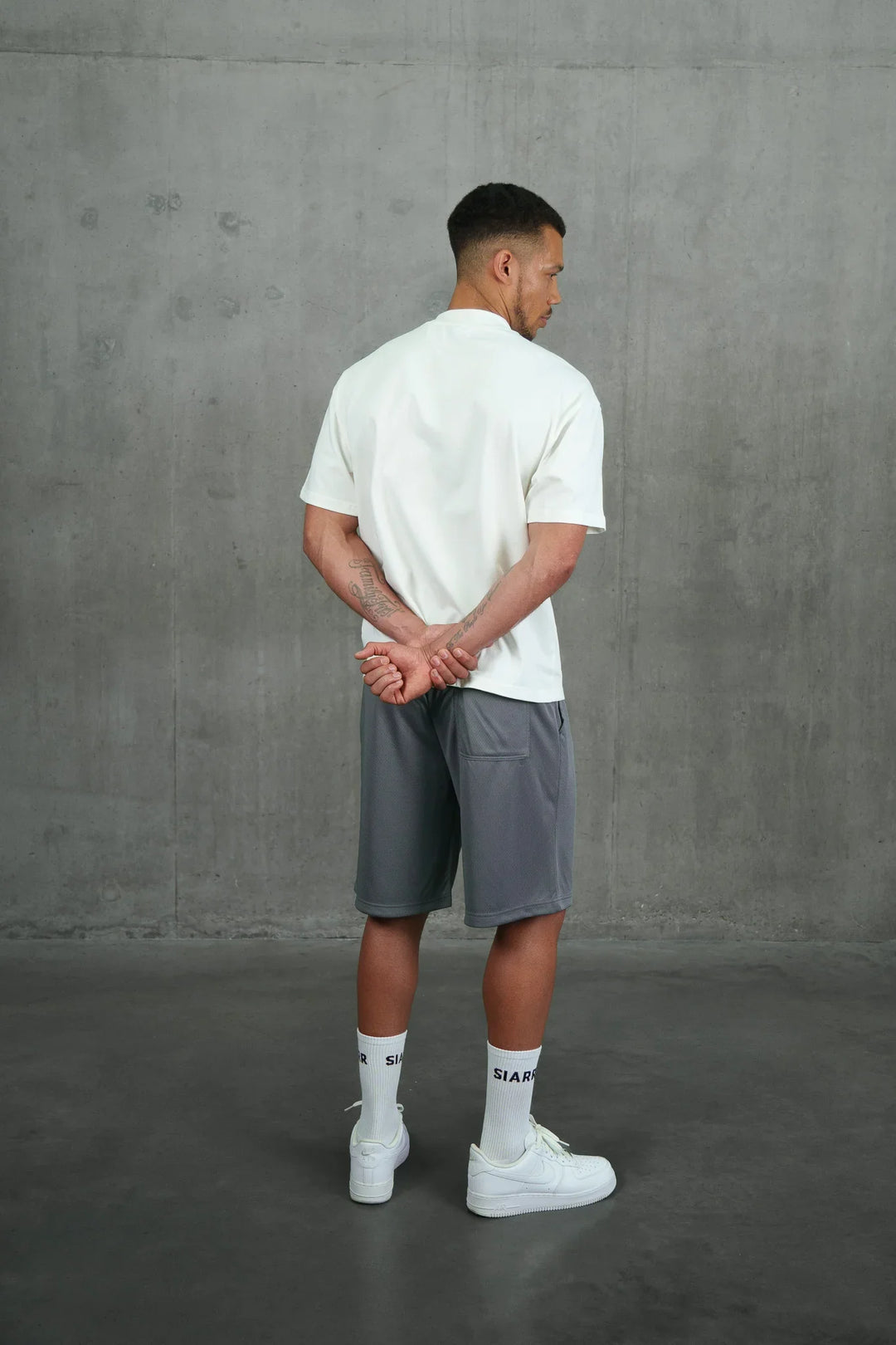 SIARR Scribble T Shirt White Grey