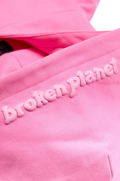 Broken Planet Market Candy Pink Zip Up Hoodie