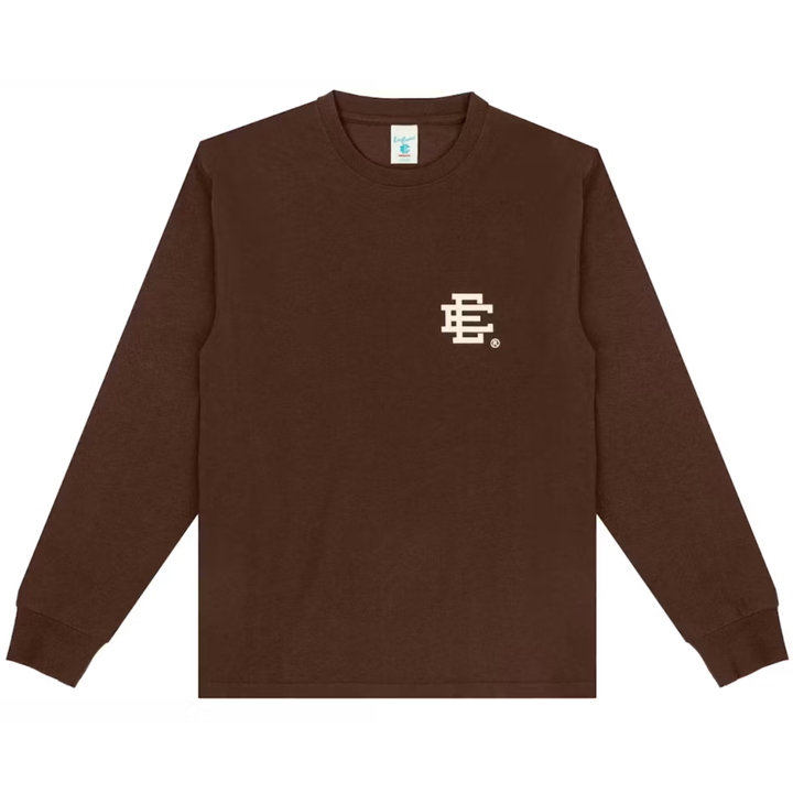 Eric Emanuel Long Sleeve T Shirt Brown/White