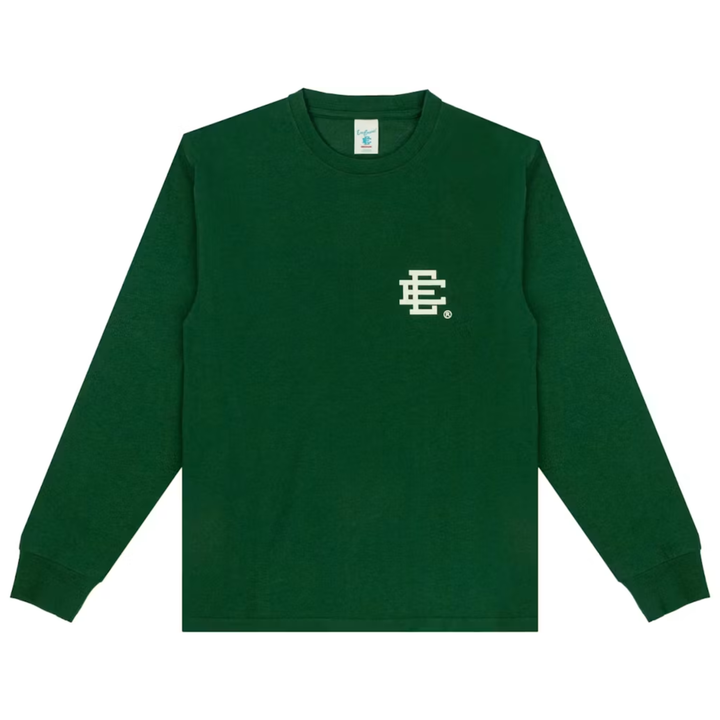 Eric Emanuel Long Sleeve T Shirt Green/White
