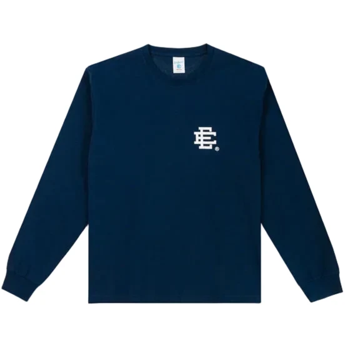 Eric Emanuel Long Sleeve T Shirt Navy/White