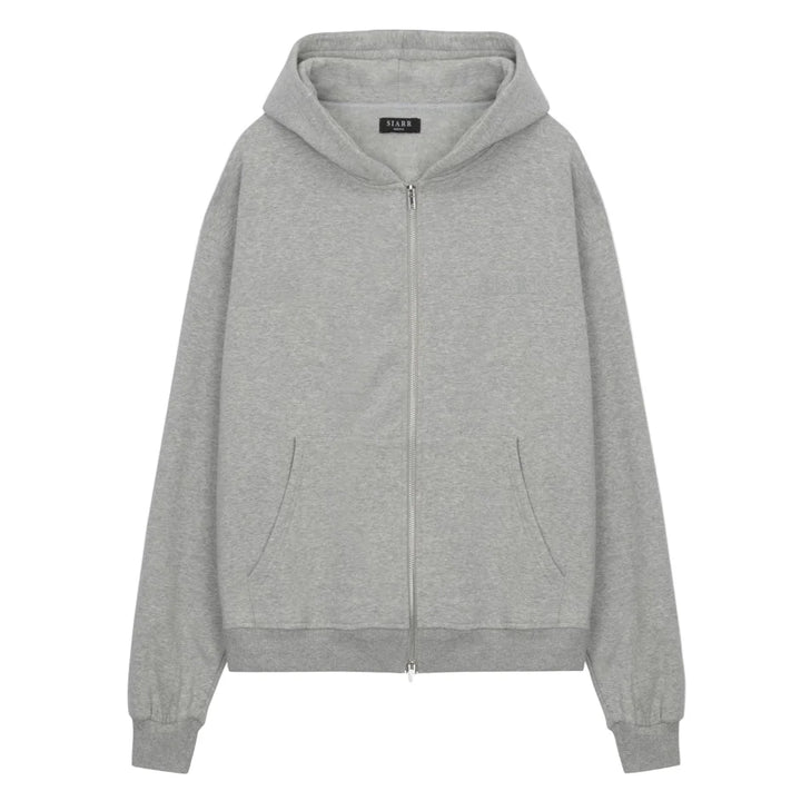 SIARR Zip Hoodie Light Grey
