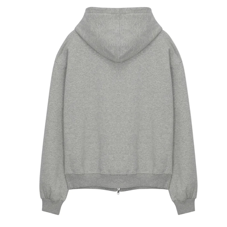 SIARR Zip Hoodie Light Grey