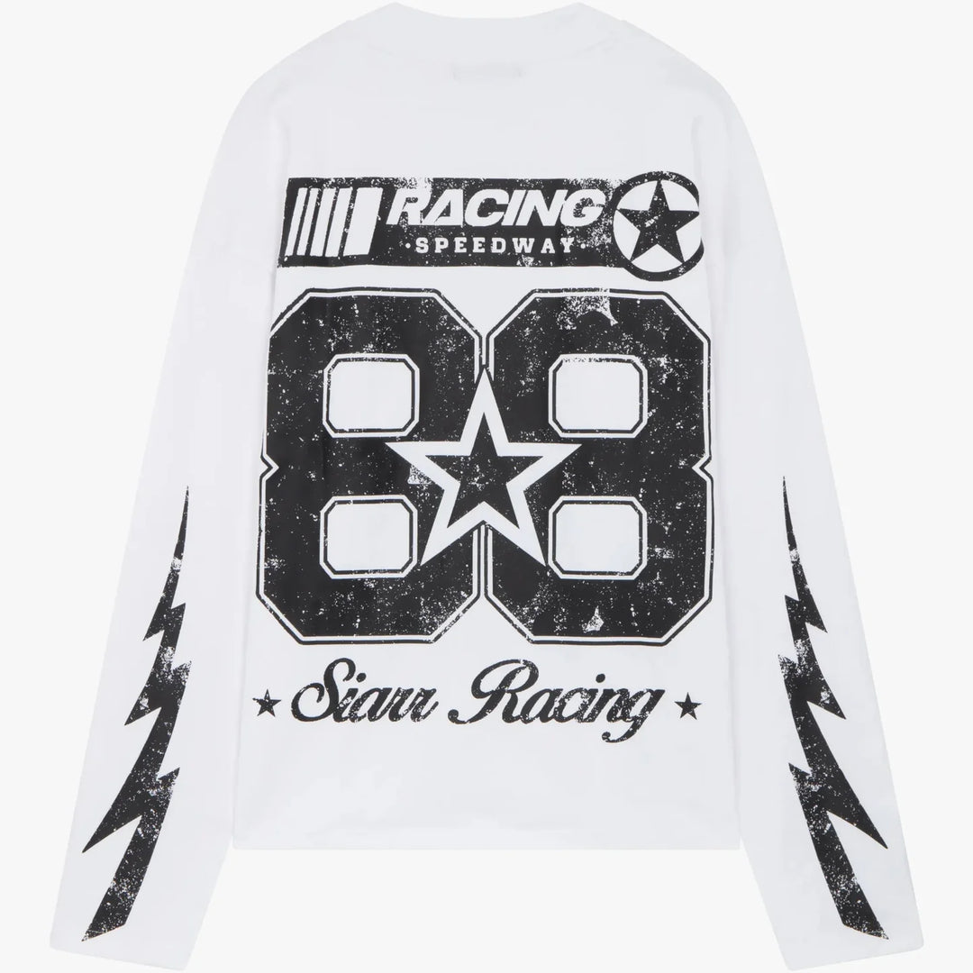 SIARR Speedway Long Sleeve T Shirt White