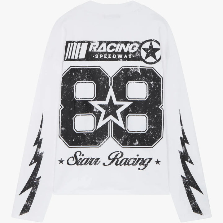 SIARR Speedway Long Sleeve T Shirt White