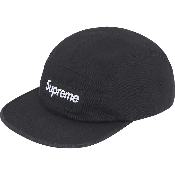 Supreme Cap Washed Chino Twill Black