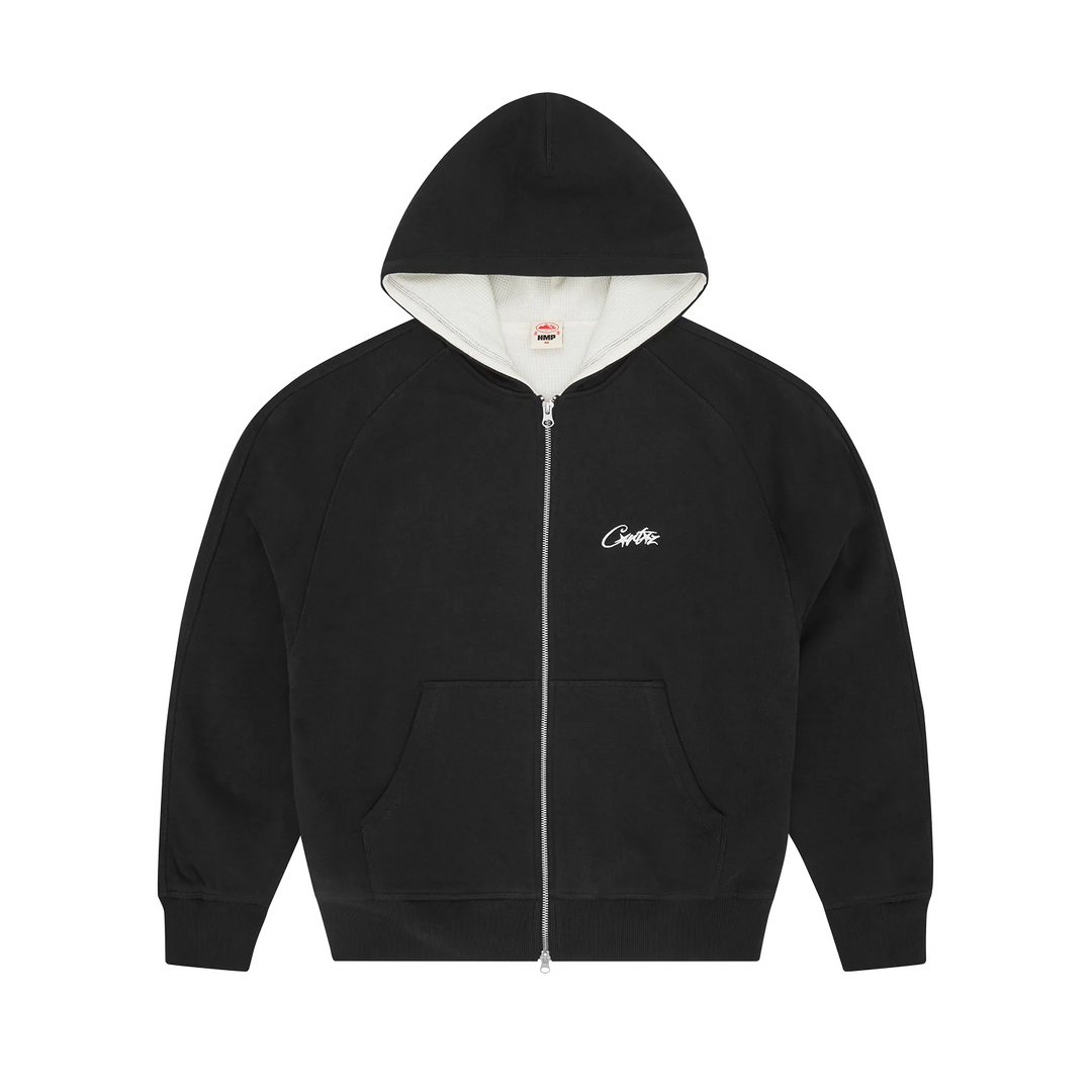 Corteiz Hoodie Zip Up HMP Thermal Black – Flip Supply