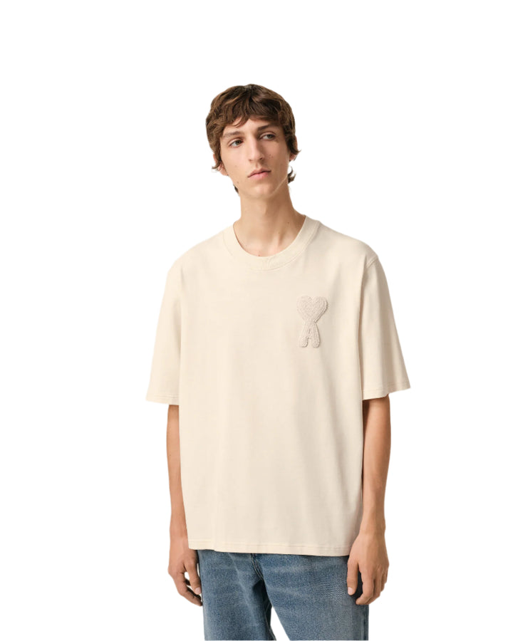 Ami Paris T Shirt Patch Cream
