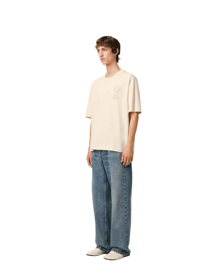 Ami Paris T Shirt Patch Cream