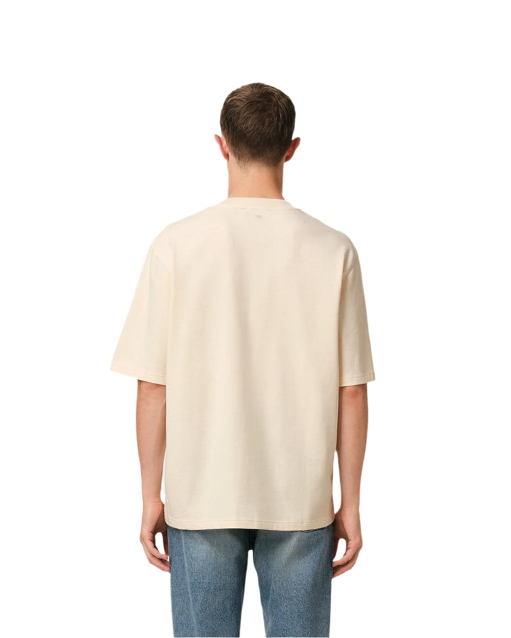 Ami Paris T Shirt Patch Cream Red