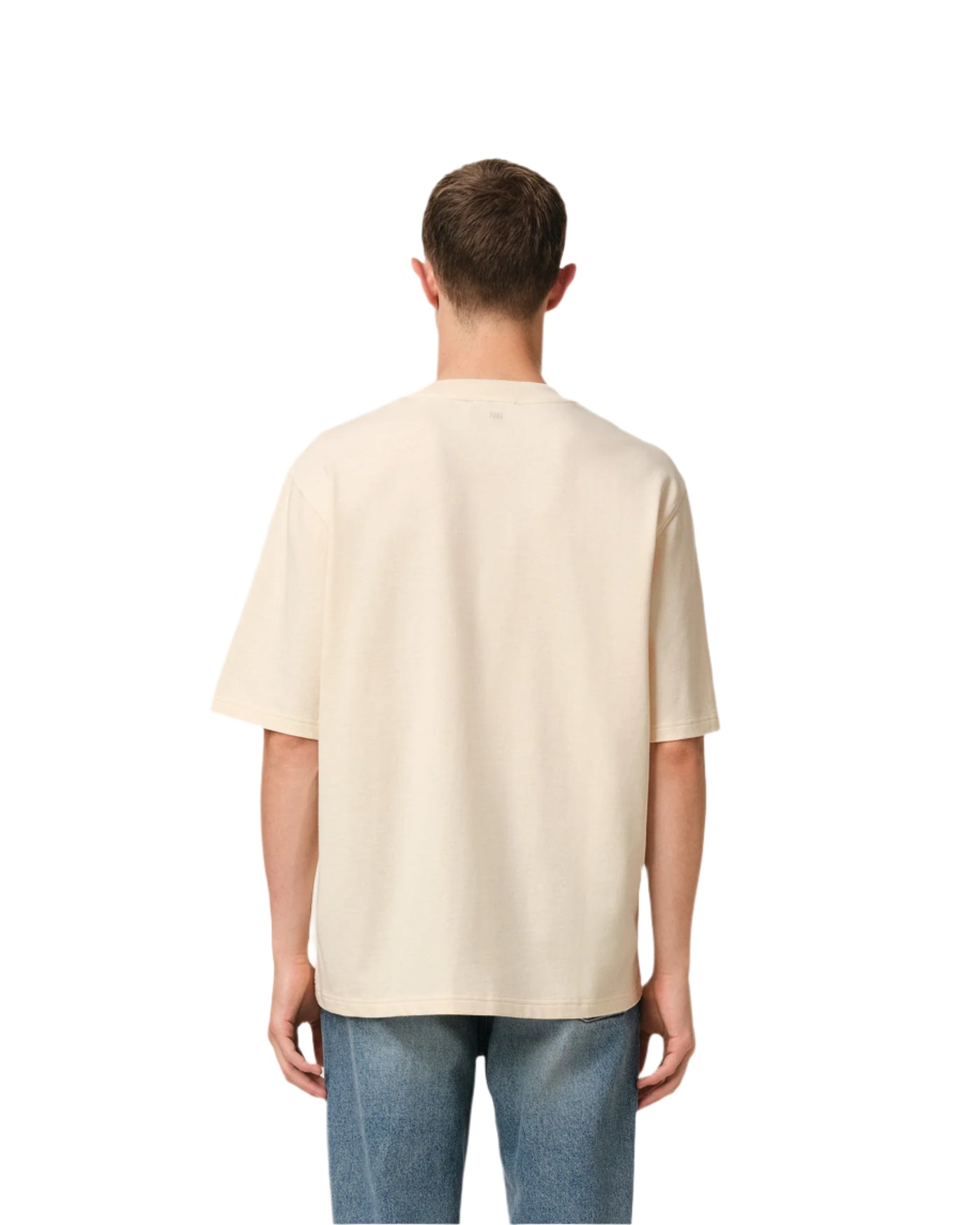 Ami Paris T Shirt Patch Cream Red