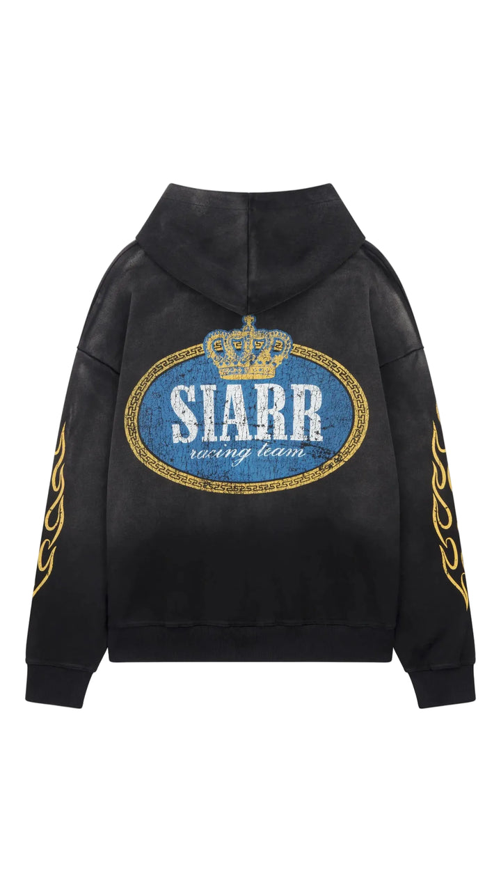 SIARR Crown Hoodie Washed Black