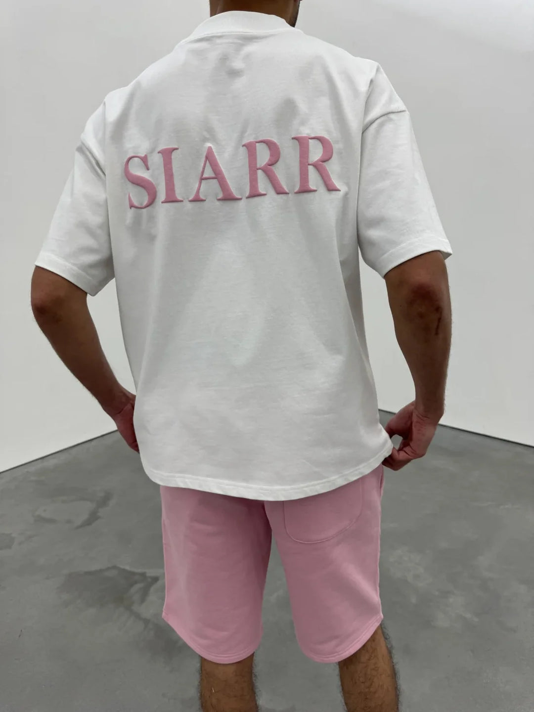 SIARR Puff T Shirt White Pink