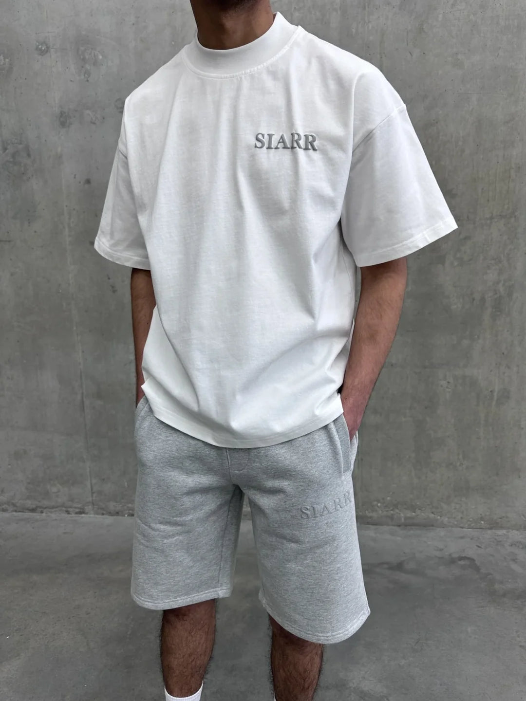 SIARR Puff T Shirt White Grey