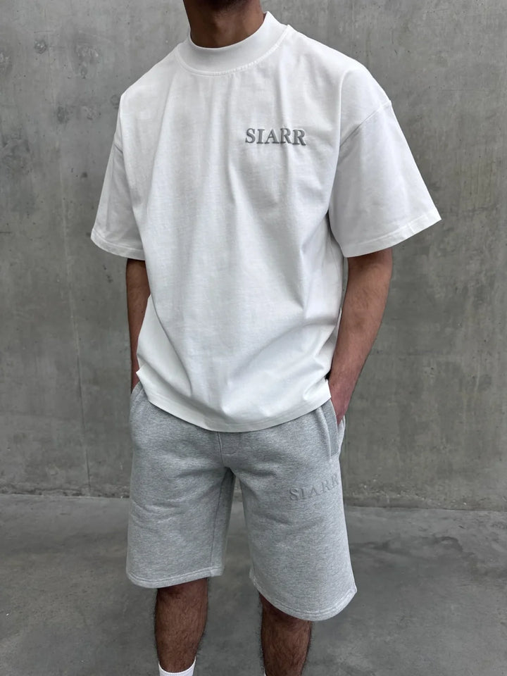 SIARR Puff T Shirt White Grey