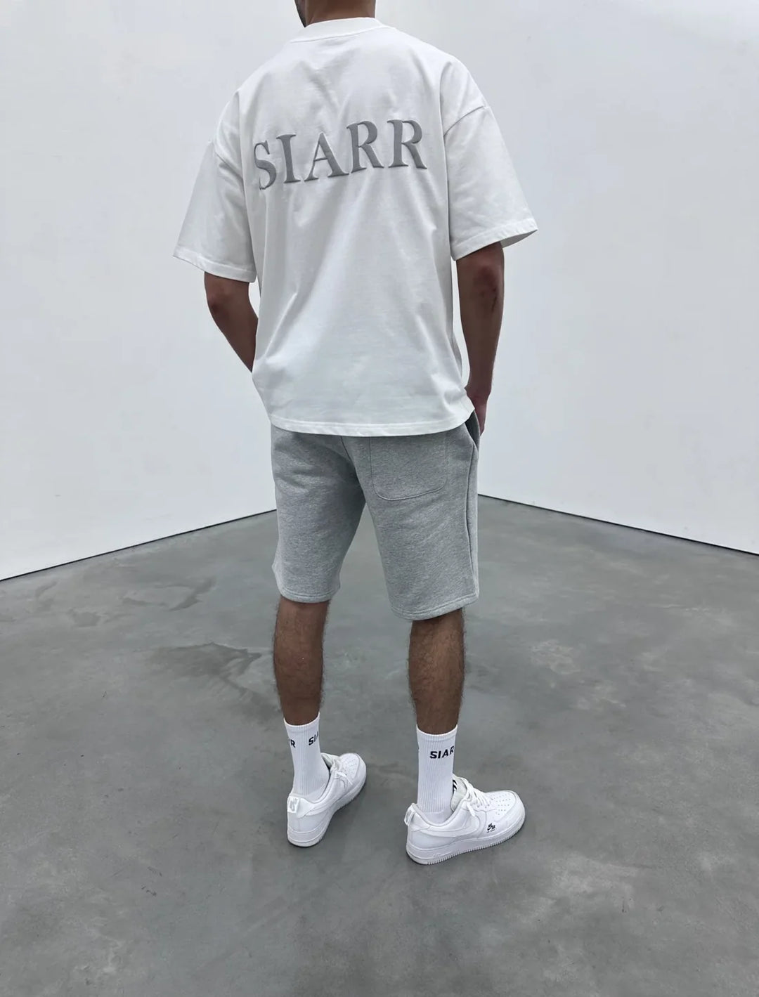 SIARR Puff T Shirt White Grey