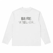 Baire Atelier Brushed Logo Long Sleeve T Shirt White