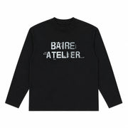 Baire Atelier Brushed Logo Long Sleeve T Shirt Black