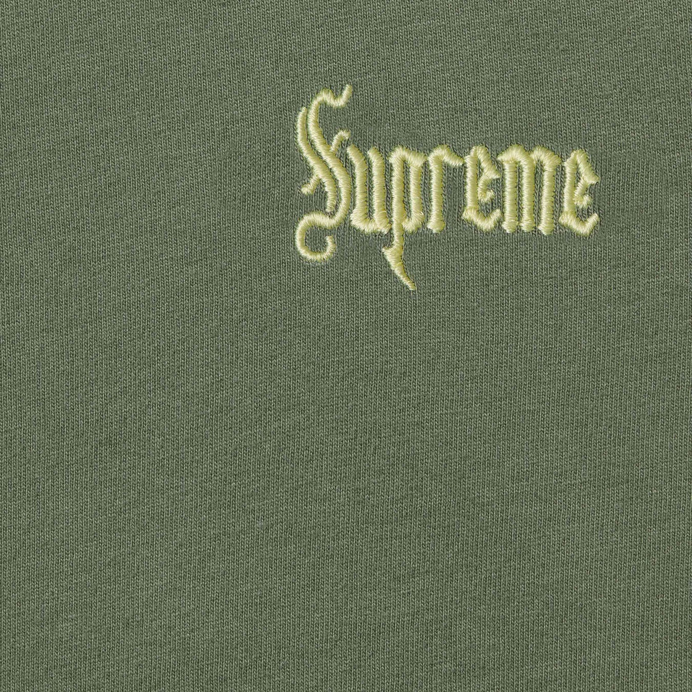 Supreme T Shirt Old English Olive Green