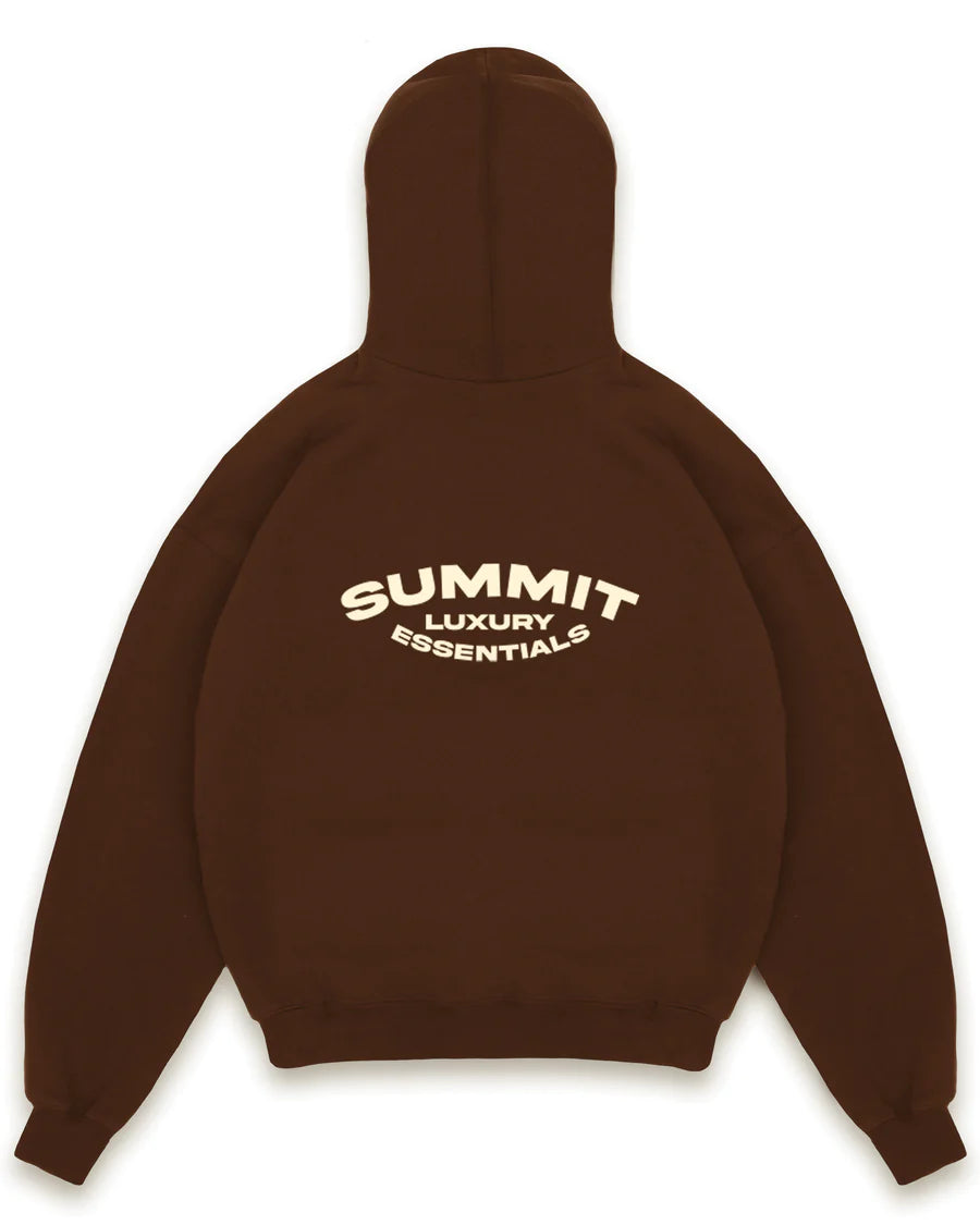 Summit Hoodie Luxury Essentials Brown