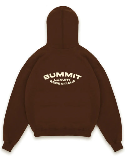 Summit Hoodie Luxury Essentials Brown