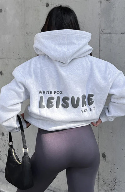 White Fox Hoodie Leisure Series Glacier Grey