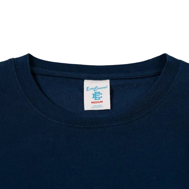 Eric Emanuel Long Sleeve T Shirt Navy/White