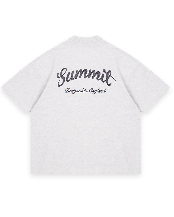 Summit T Shirt Chain Stitch Marl Grey