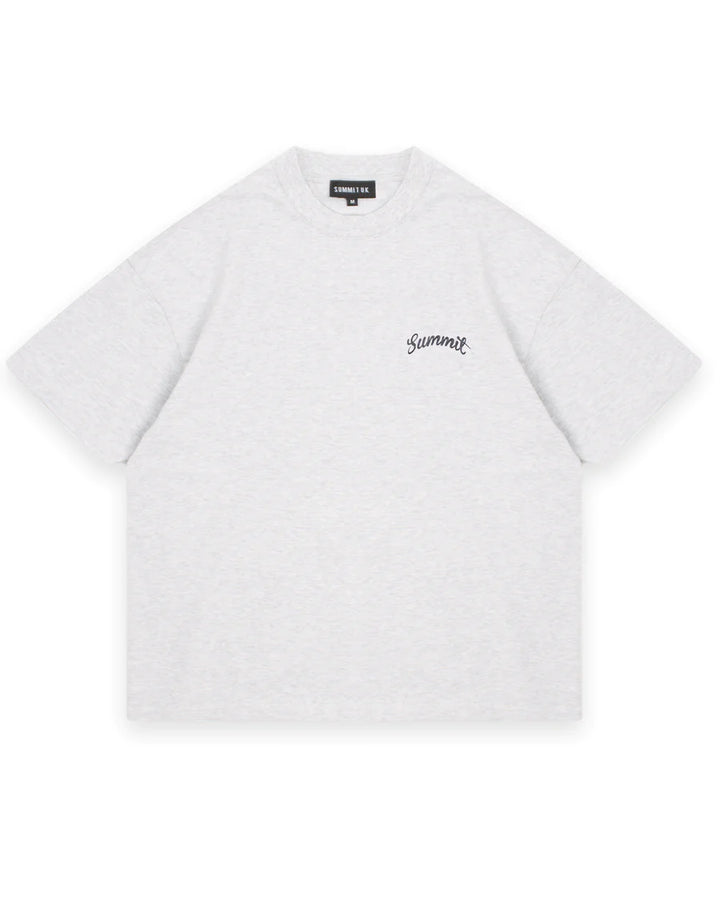 Summit T Shirt Chain Stitch Marl Grey