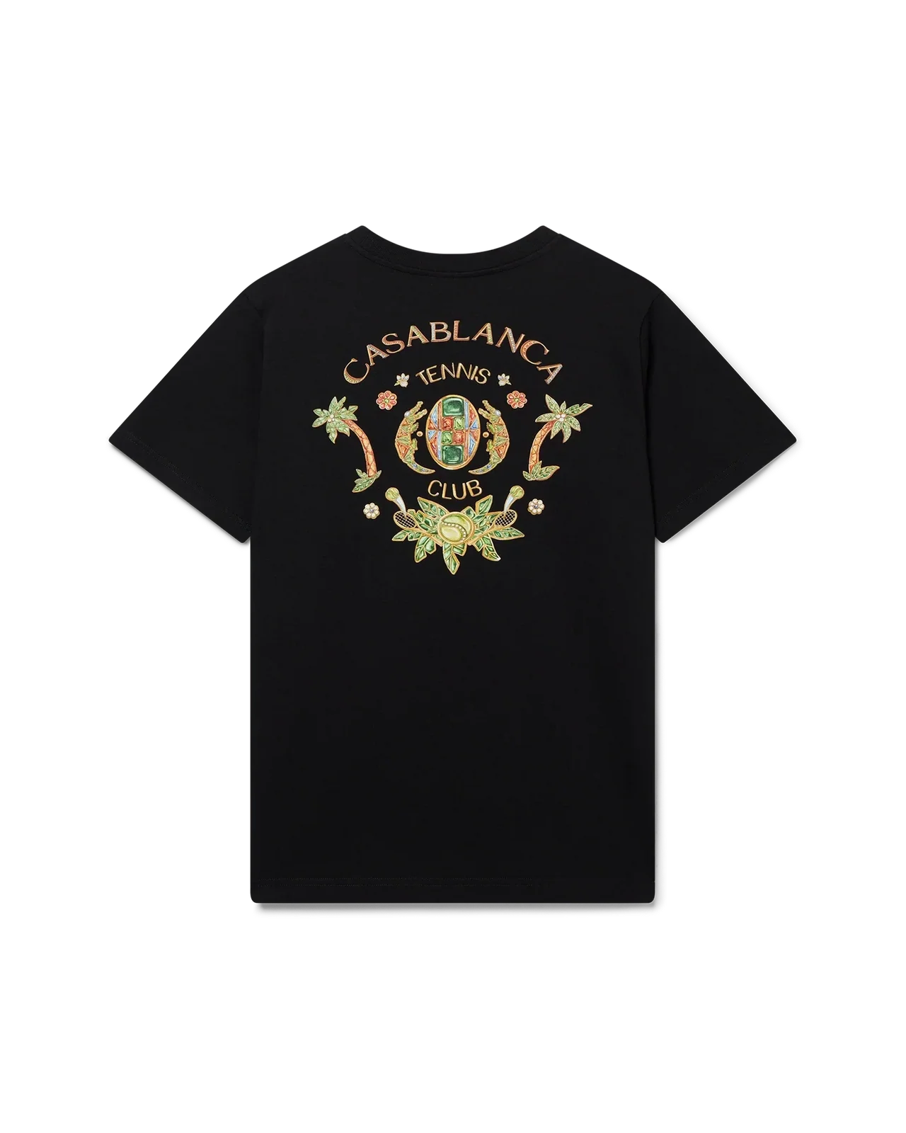 Casablanca T Shirt Joyeaux D'Afrique Tennis Club Black