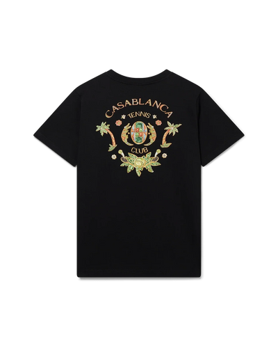 Casablanca T Shirt Joyeaux D'Afrique Tennis Club Black