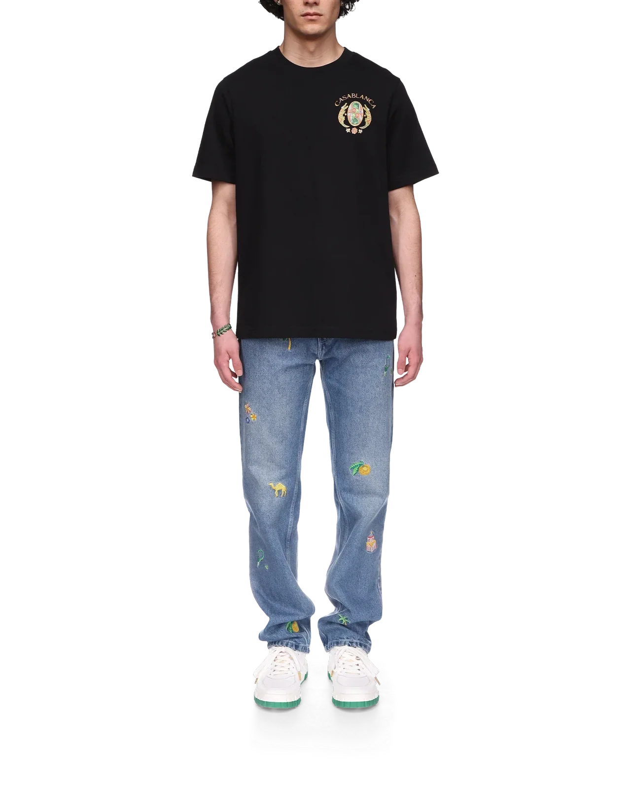 Casablanca T Shirt Joyeaux D'Afrique Tennis Club Black