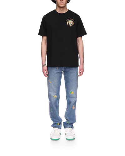 Casablanca T Shirt Joyeaux D'Afrique Tennis Club Black