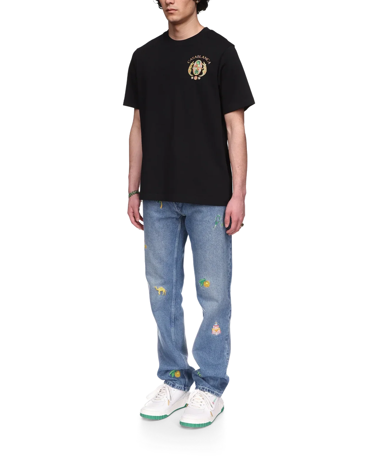 Casablanca T Shirt Joyeaux D'Afrique Tennis Club Black