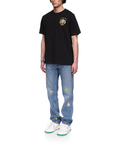 Casablanca T Shirt Joyeaux D'Afrique Tennis Club Black