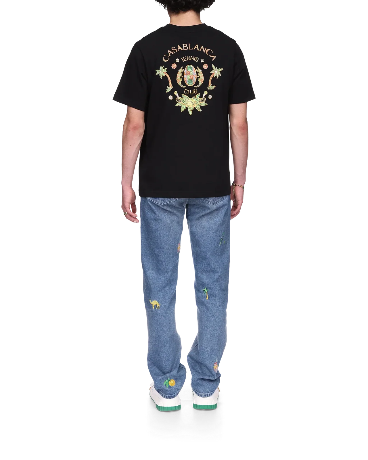 Casablanca T Shirt Joyeaux D'Afrique Tennis Club Black